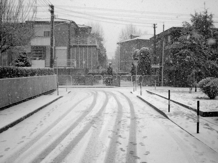 la neve in città