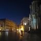 La notte in Piazza Duomo.