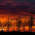 La nuit , sur le parking de l'hopital