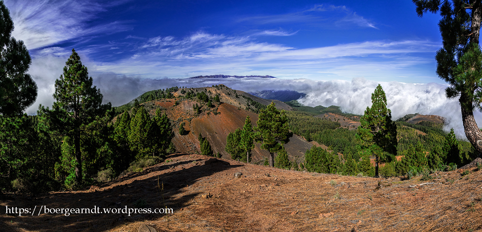 La Palma: Auf der Cumbre Vieja mit Blick auf die Caldera de Taburiente