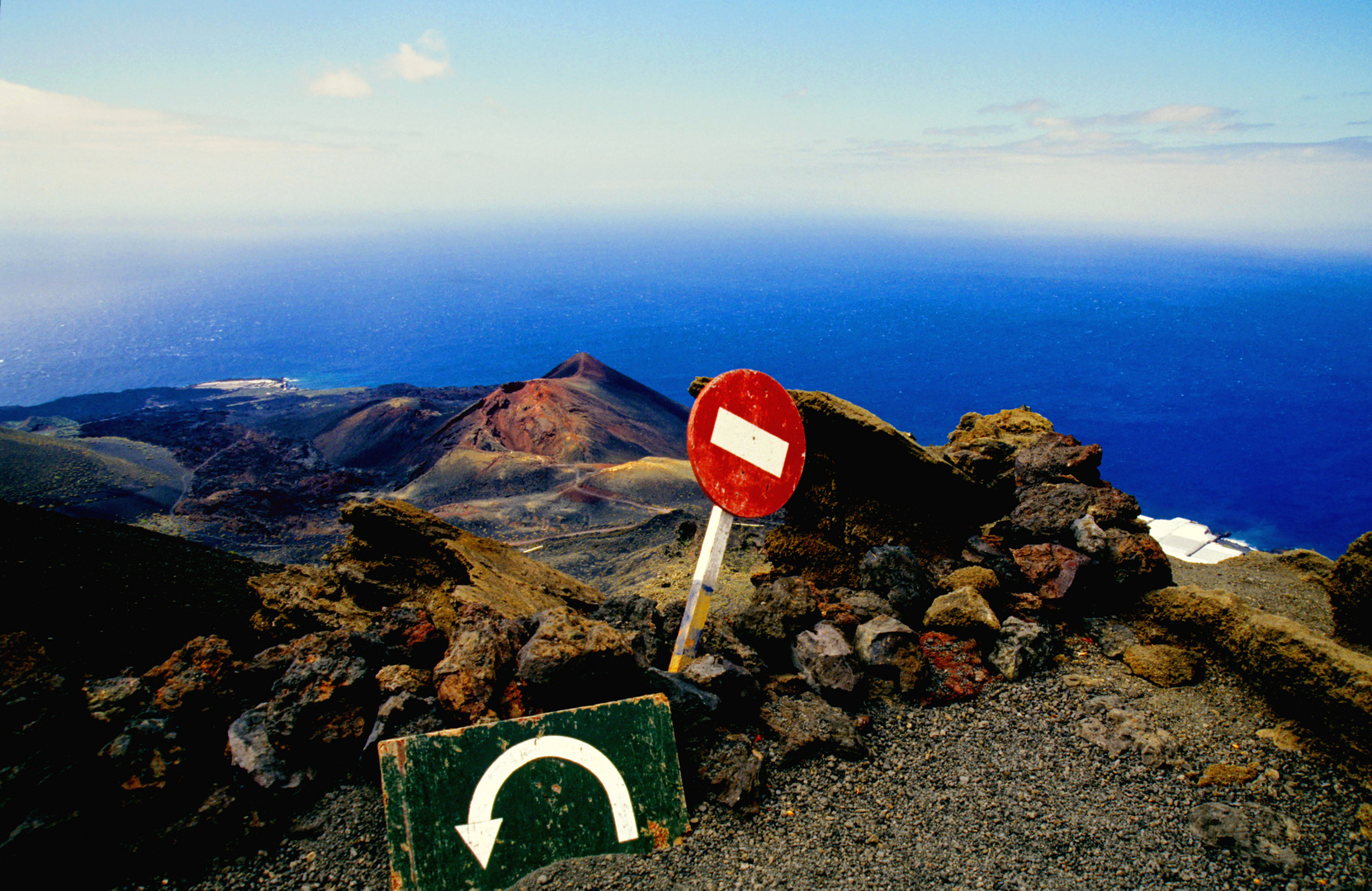 La Palma - Blick vom Krater auf die Südküste