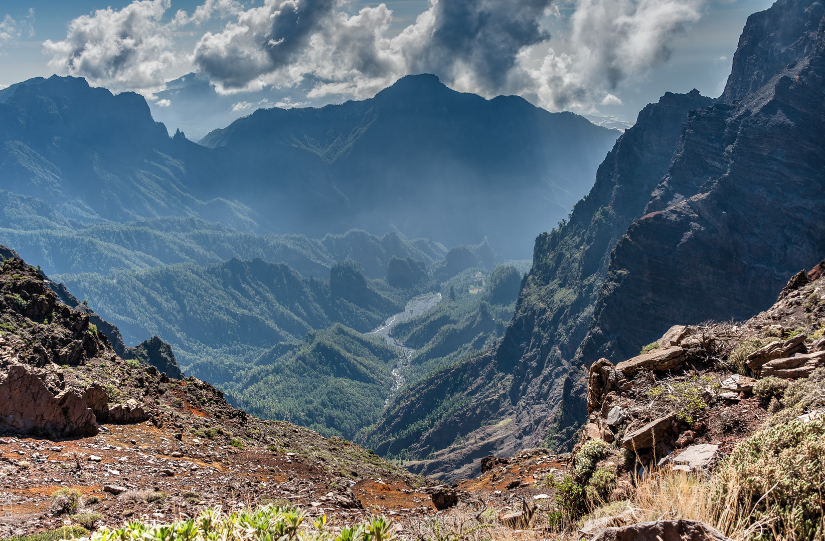 La Palma - Roque de los Muchachos - Blick in die Caldera de Taburiente