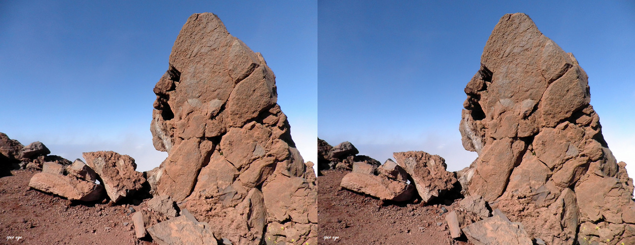 La Palma - Roque de los Muchachos Kanaren - 3D Kreuzblick