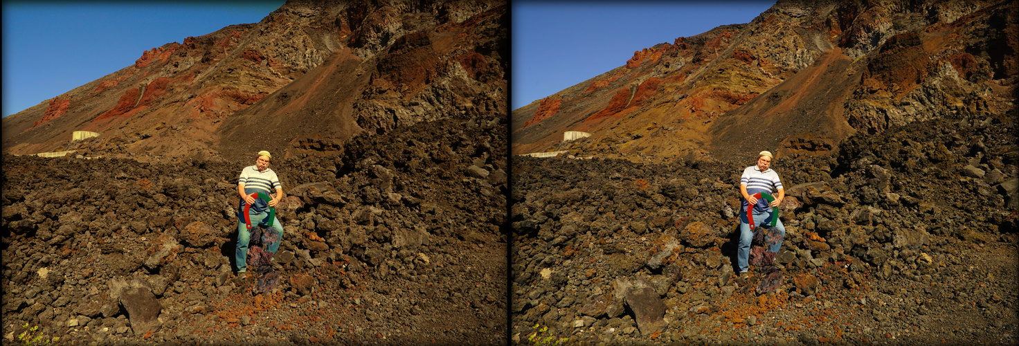 La Palma rostiges Gestein (3D-X-View)