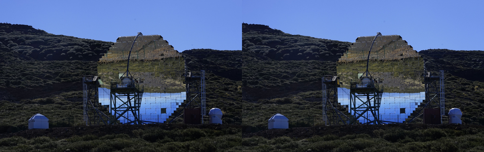 La Palma Spiegelteleskop mit einheitlichem Bild (3D-X-View)