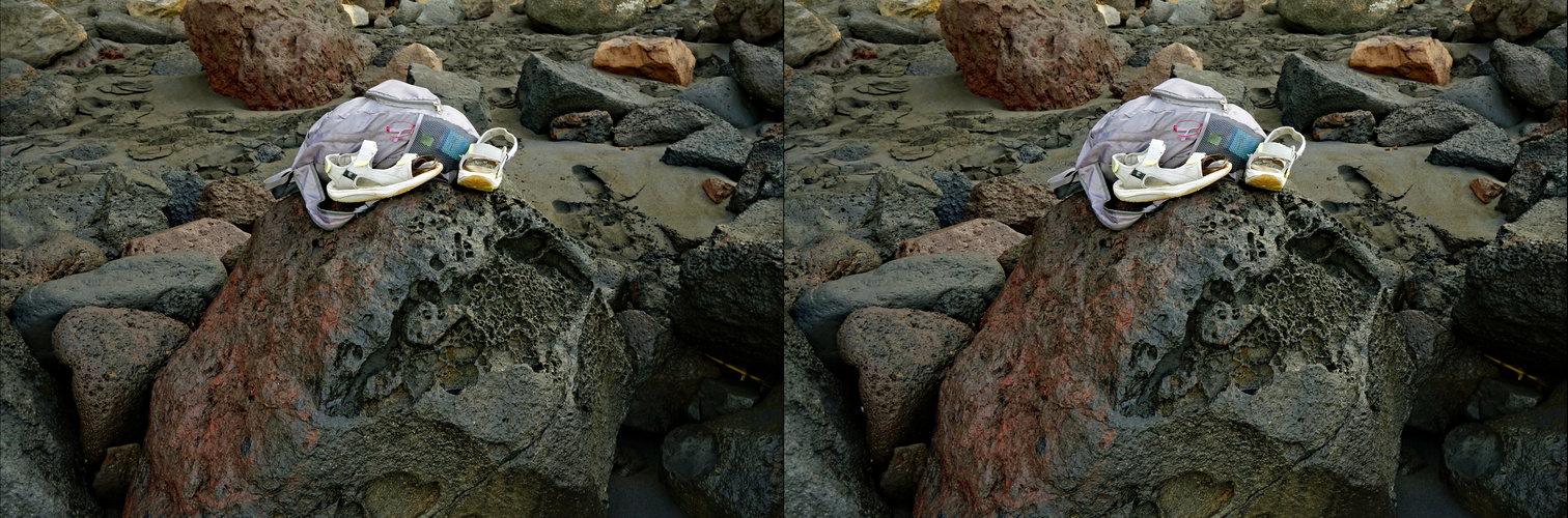 La Palma  Steinchen am Nogales-Strand (3D-X-View Cha)