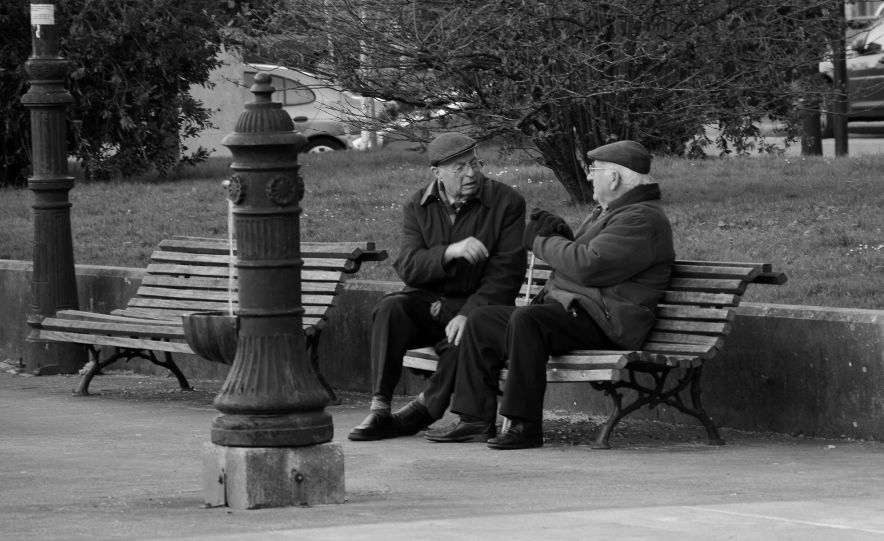 la pareja en el parque