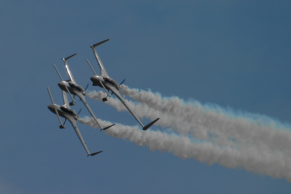 La patrouille des canards aux fêtes de Genève.