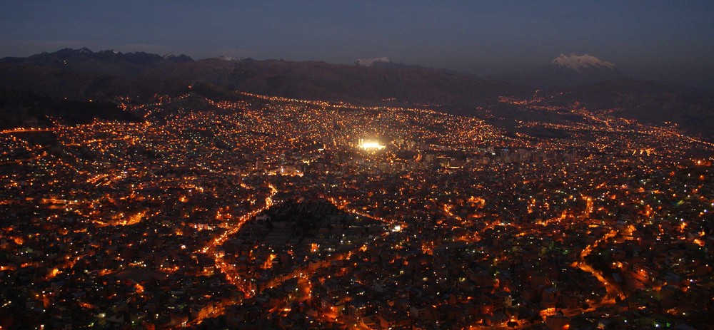 La Paz bei Nacht