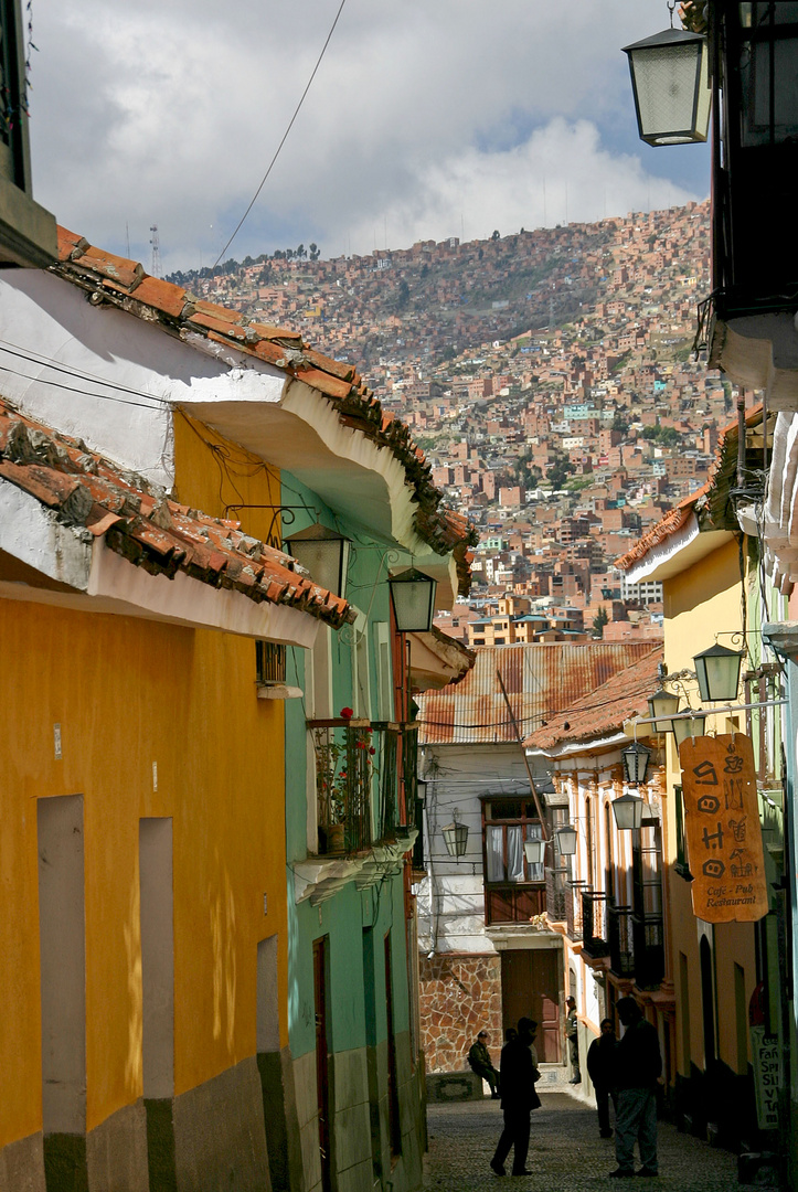 La Paz, die höchste Hauptstadt der Welt.,3600 meter über dem Meer.