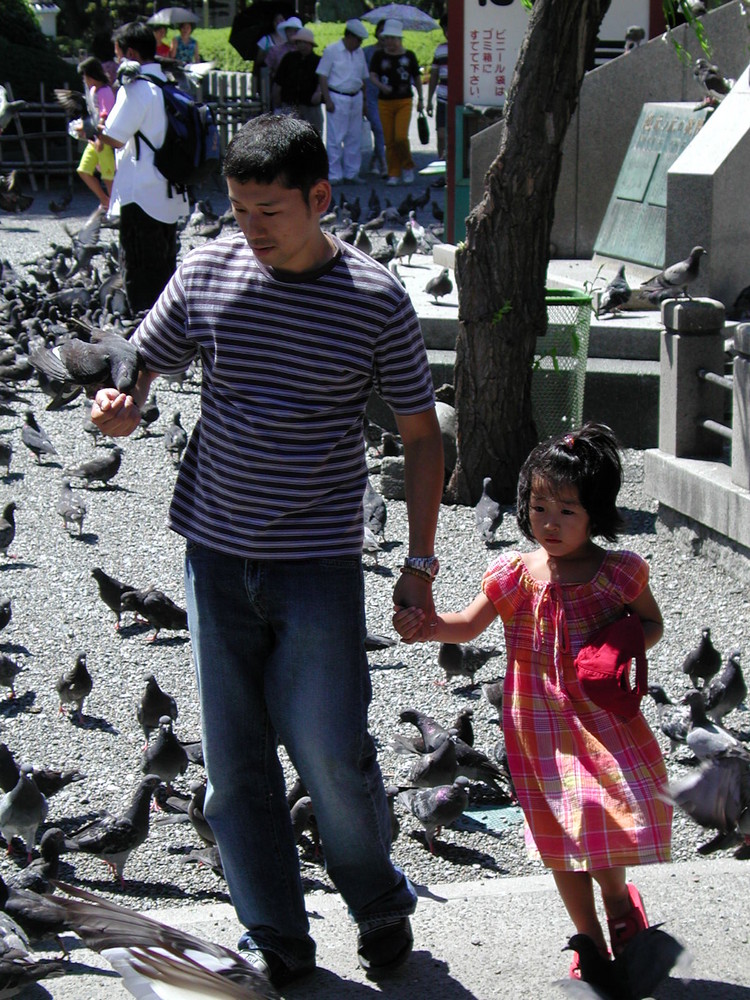 La petite fille et son père