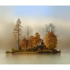 La petite île Christlieger sur le lac Koenigssee