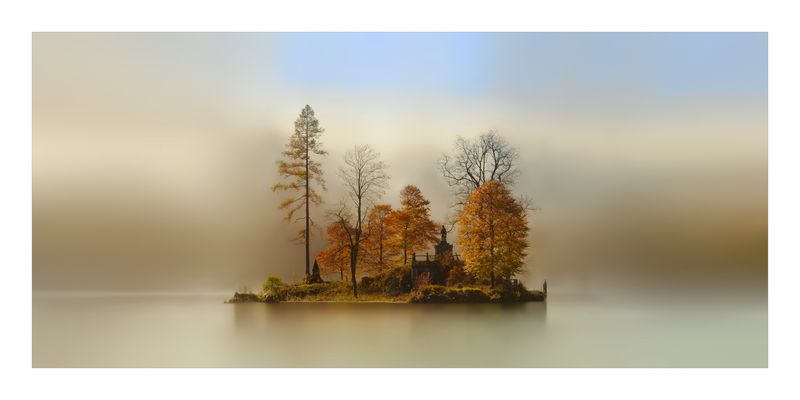 La petite île Christlieger sur le lac Koenigssee
