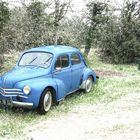 La petite voiture bleue ...