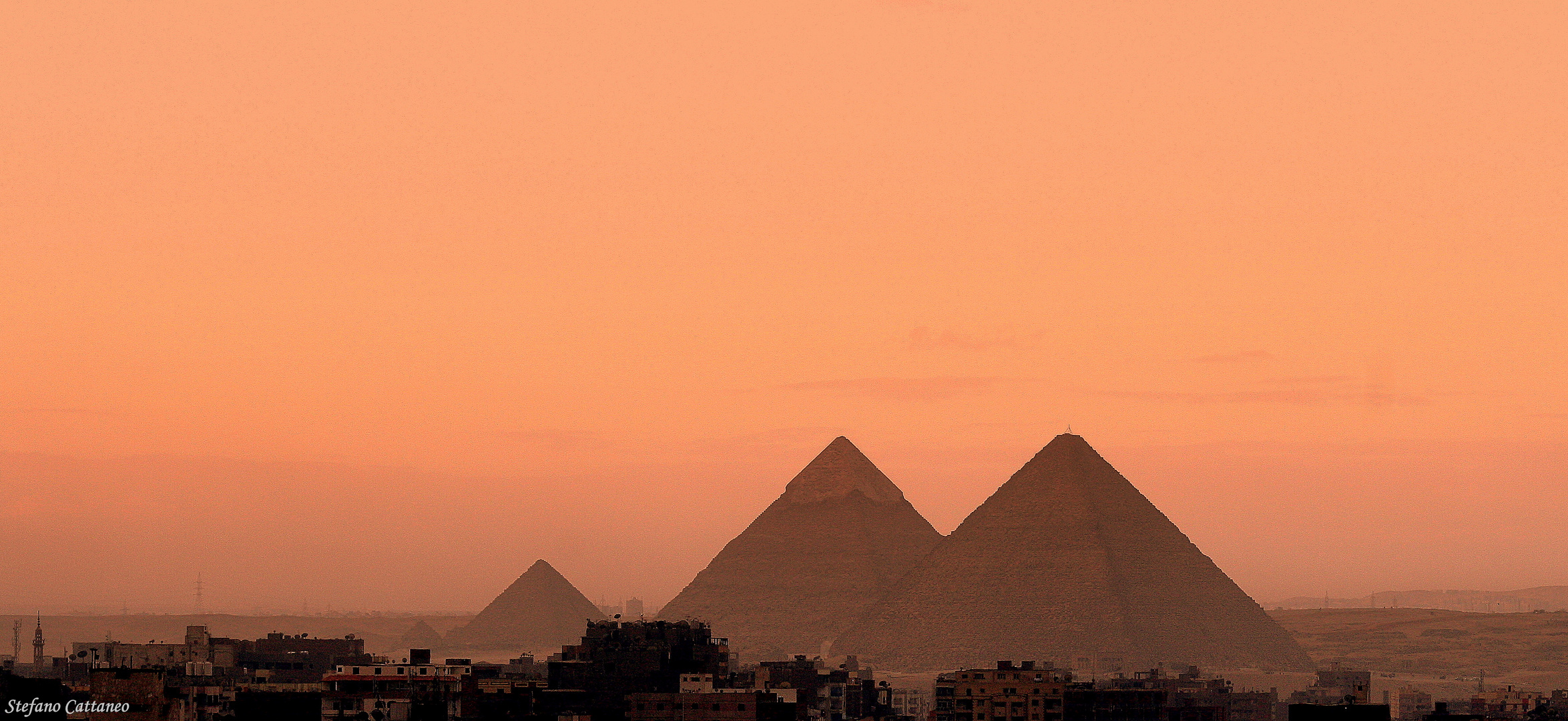 La piana di Giza vista dall'albergo