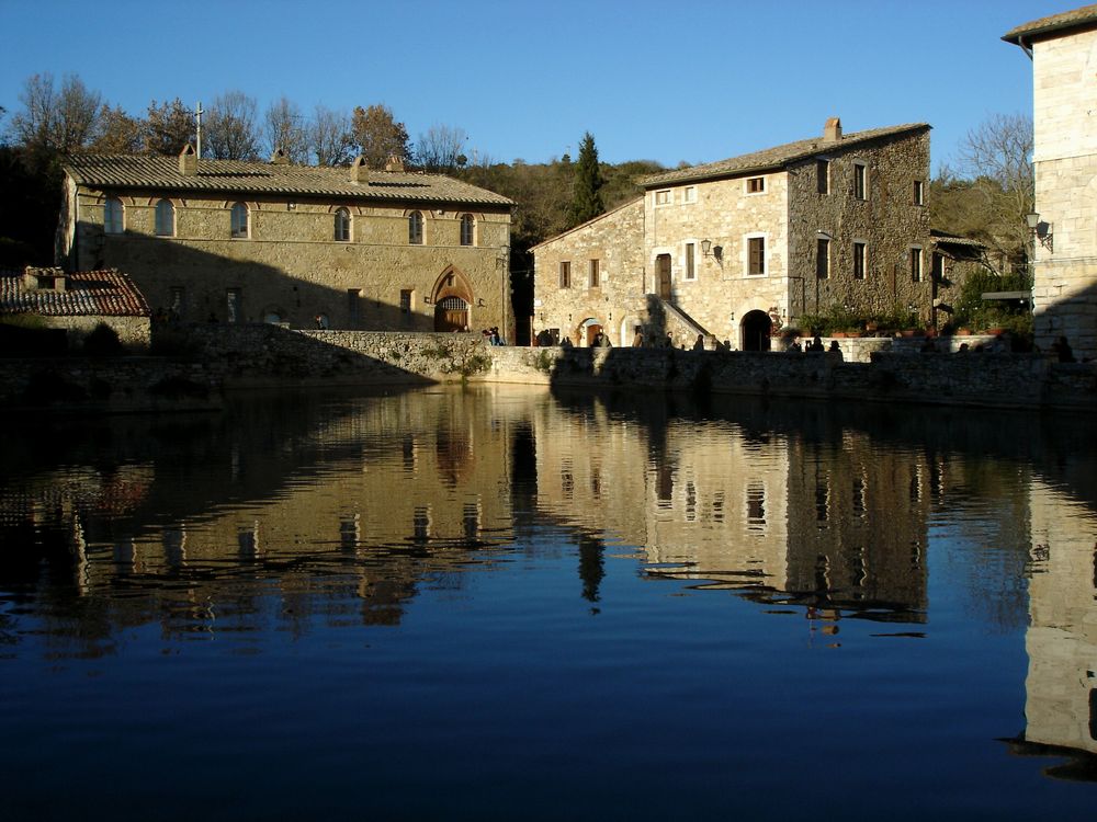 La "piazza" di Bagno Vignoni