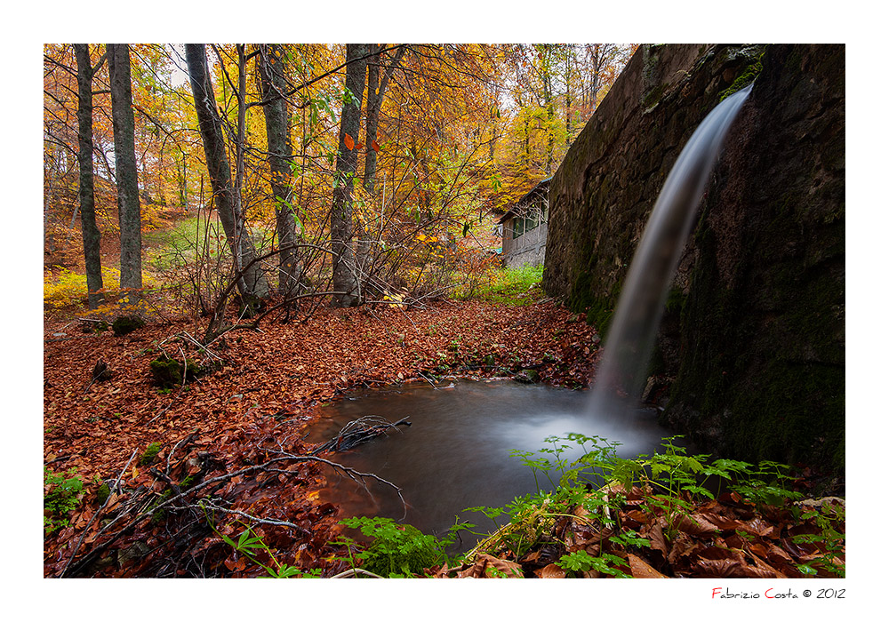 La piccola cascata di Fonte Romana