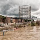 La piena del Tevere...Il Gazometro