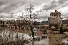 La piena del Tevere...Ponte Milvio..