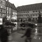 La Place Gutenberg sous la pluie