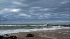 La plage de Capbreton et l’Estacade le 4 janvier