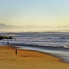 La plage de Capbreton un soir d'octobre