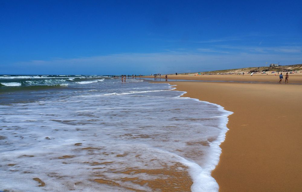 La plage de Mimizan Lespecier en août