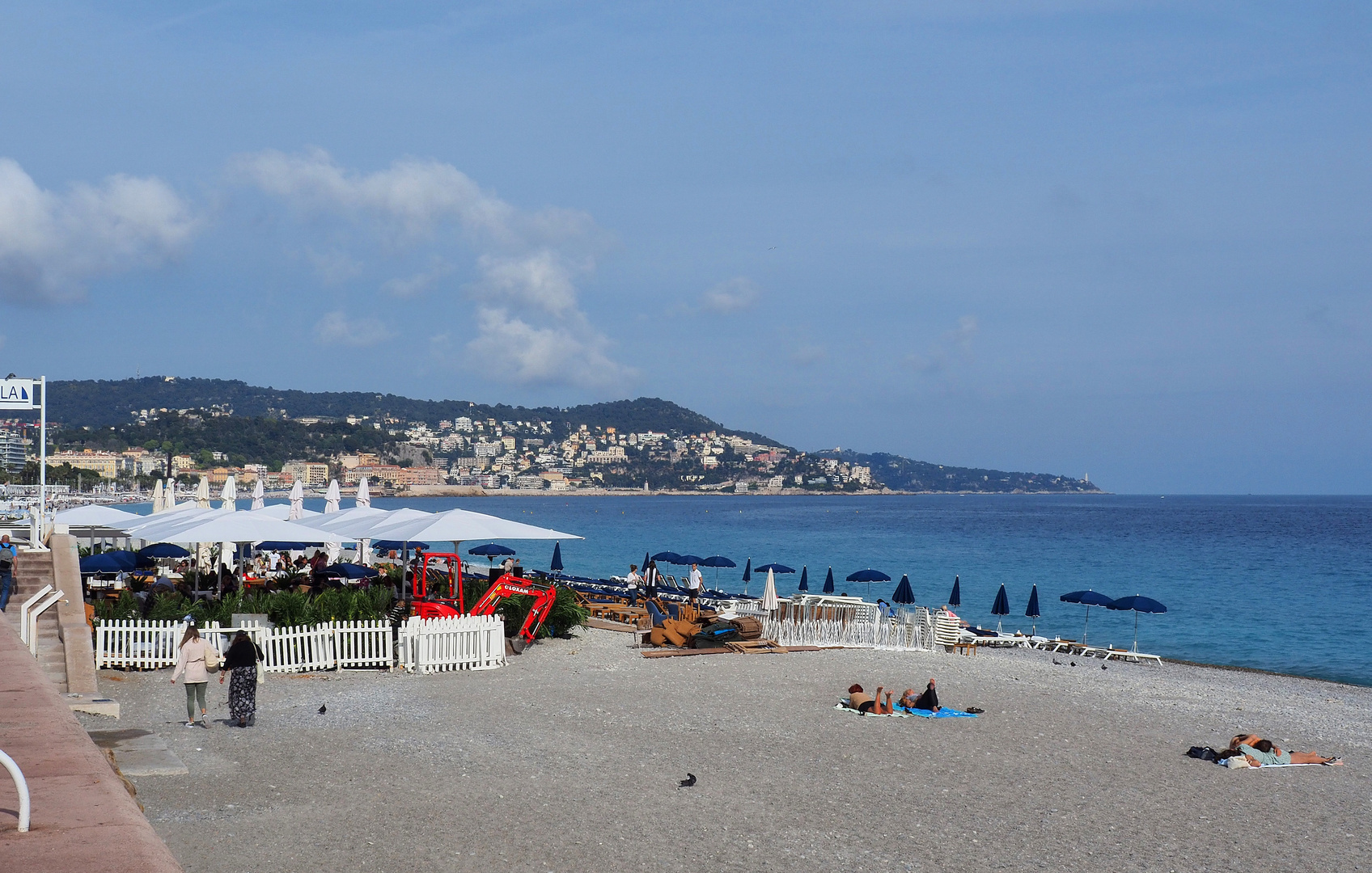 La plage de Nice hors saison