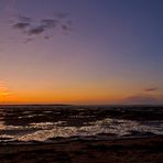 La plage de Ronce-les-Bains à marée basse après le coucher du soleil