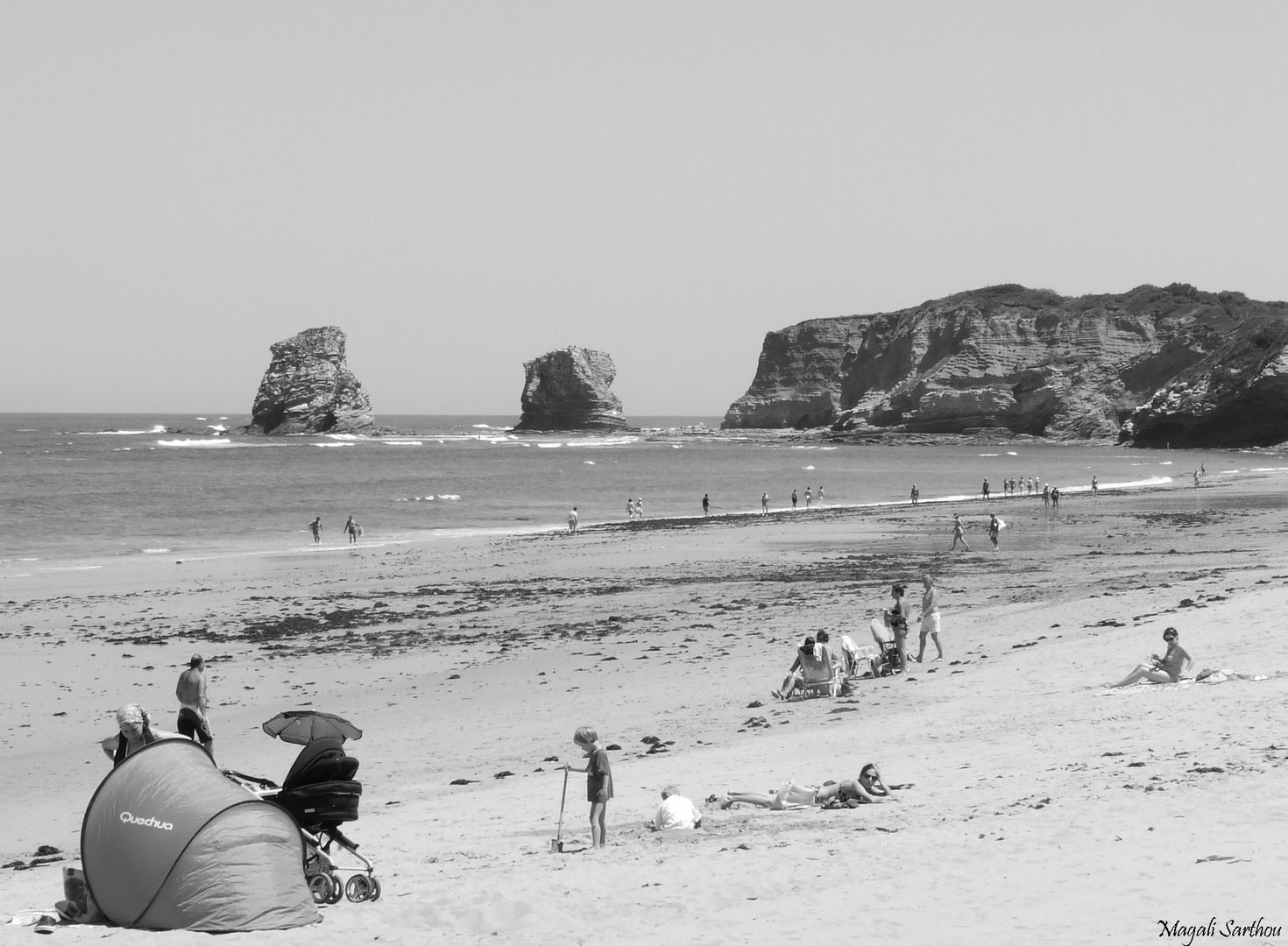 La plage et ses jumeaux ....