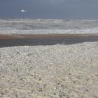 la plage pendant la tempête