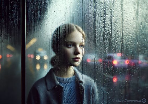 LA PLUIE SUR LA VITRE