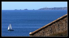 " La Pointe de St Mathieu depuis depuis les forts de la pte des Espagnols "