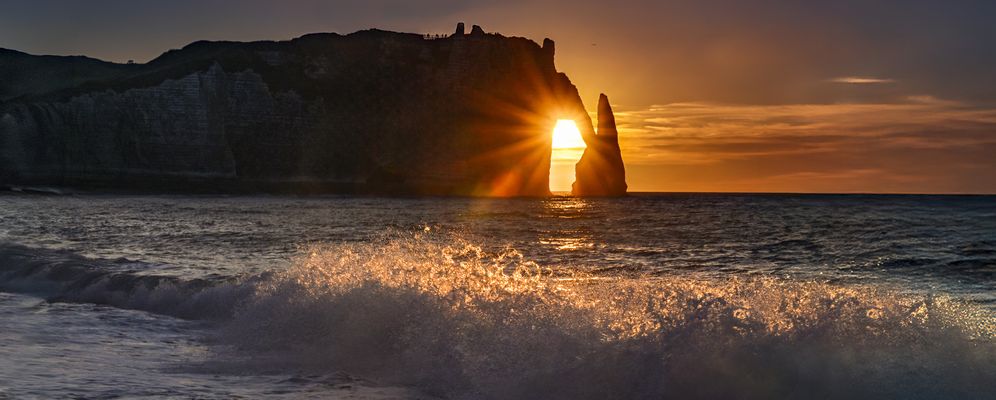 La Porte d‘Aval beim Sonnenuntergang