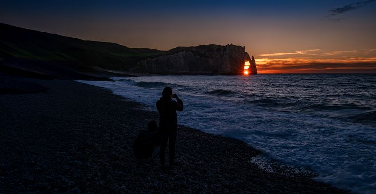 La Porte d‘Aval beim Sonnenuntergang