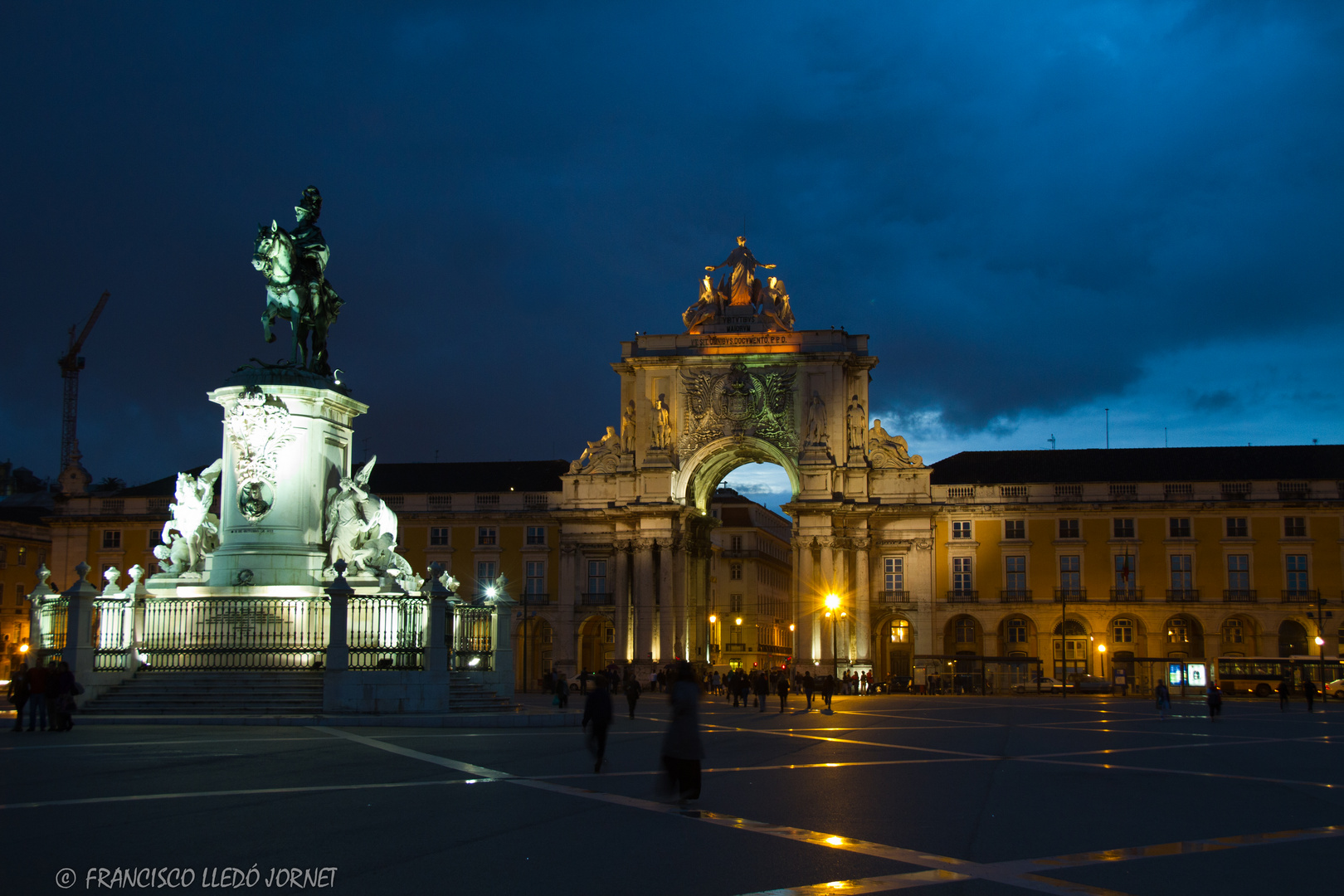 La praça do Comercio de Lisboa.