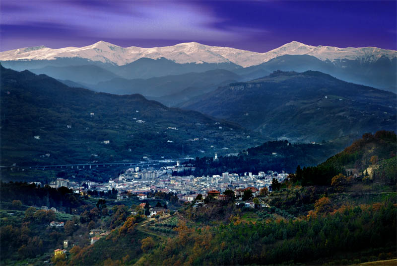 la prima neve sui miei monti