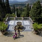 La prima visita del bebé a Villa d'Este, a Tivoli