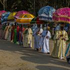 La procession du clergé chrétien orthodoxe d'Axum, à l'occasion de la fête de Masqal.
