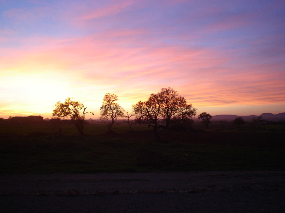 La puesta de sol