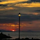 La puesta del sol en el Golfo de Nicoya.