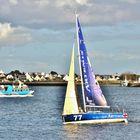 La rade Lorient et les différents passages de bateaux. Mariellat