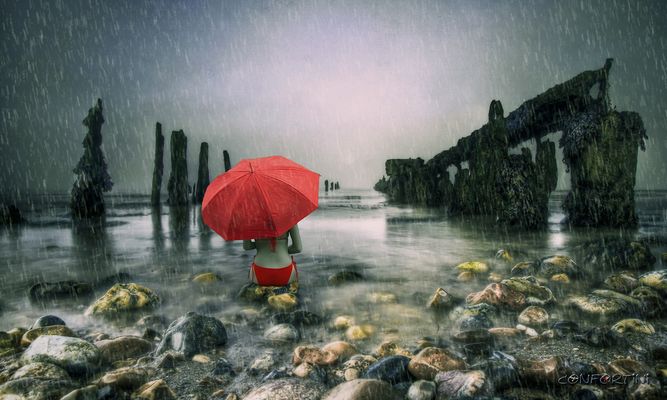 La ragazza con l'ombrello