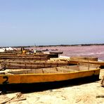 La récolte de sel au lac Rose