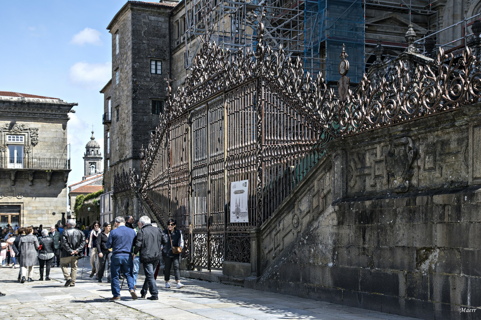 La reja. Plaza del Obradoiro.