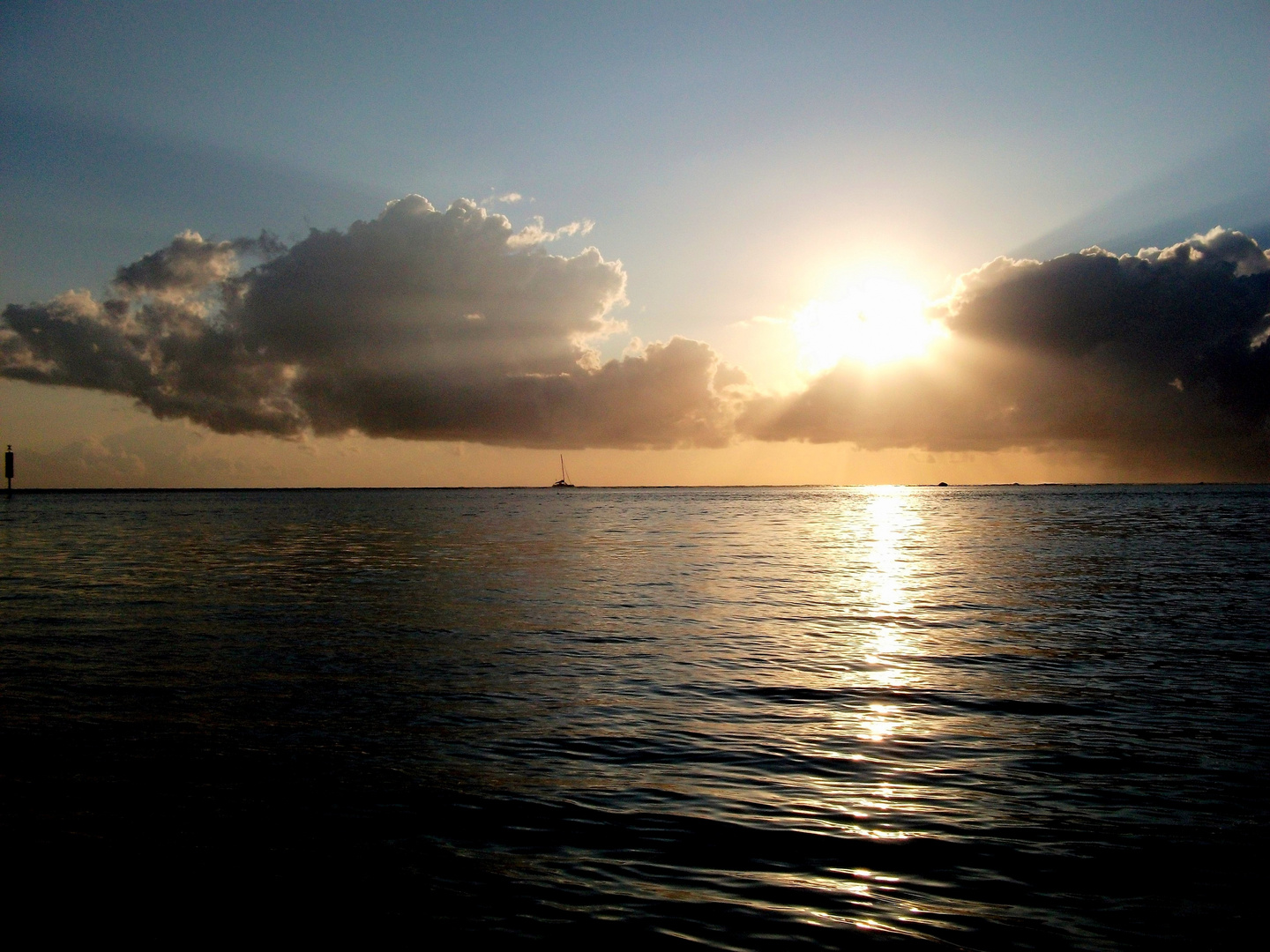 la reunion - Coucher de soleil sur l'Océan