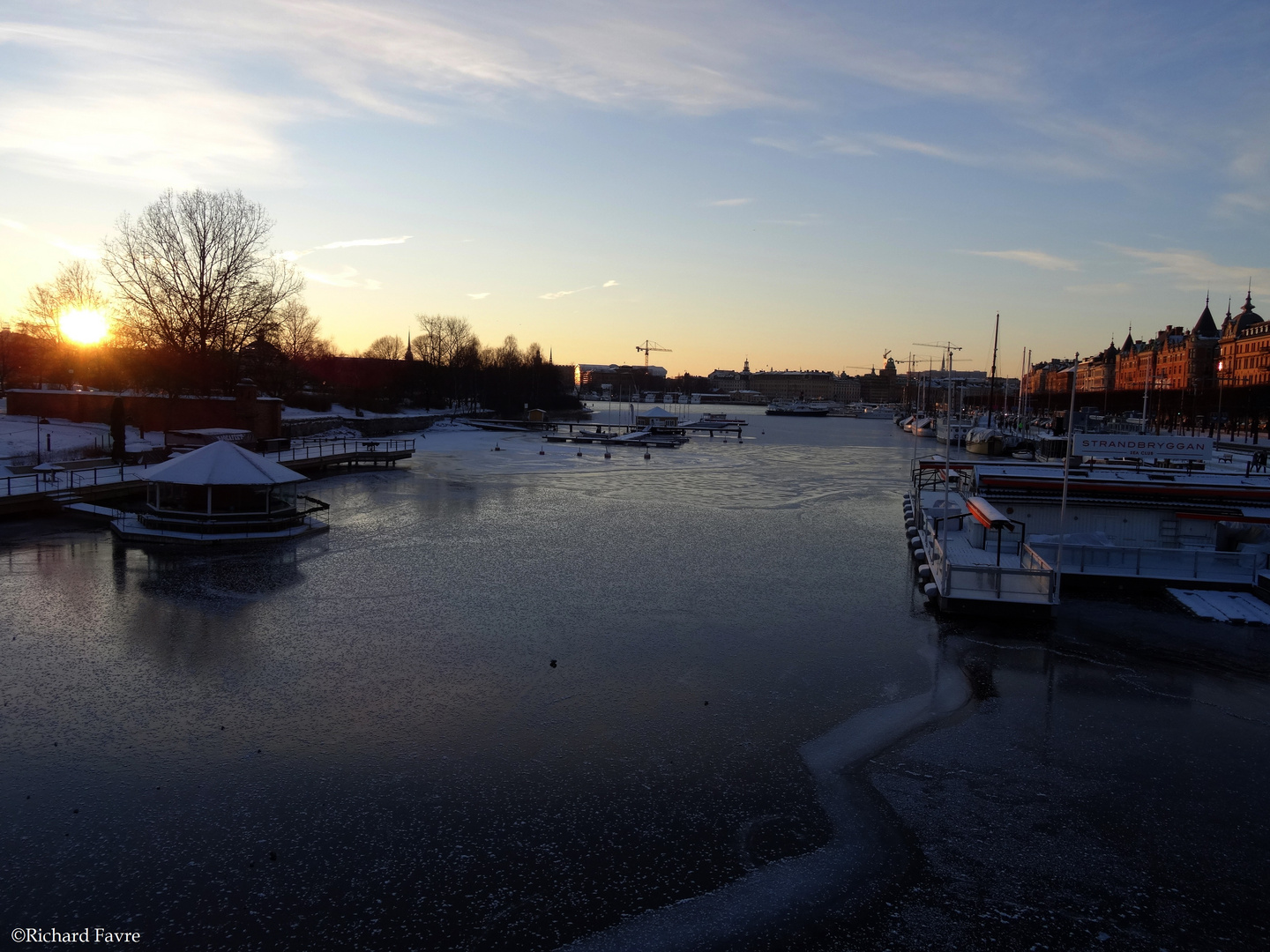 La rivière Djurgardsbrunnsviken en Stockholm