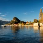 La rocca di Caldè dalla spiaggia