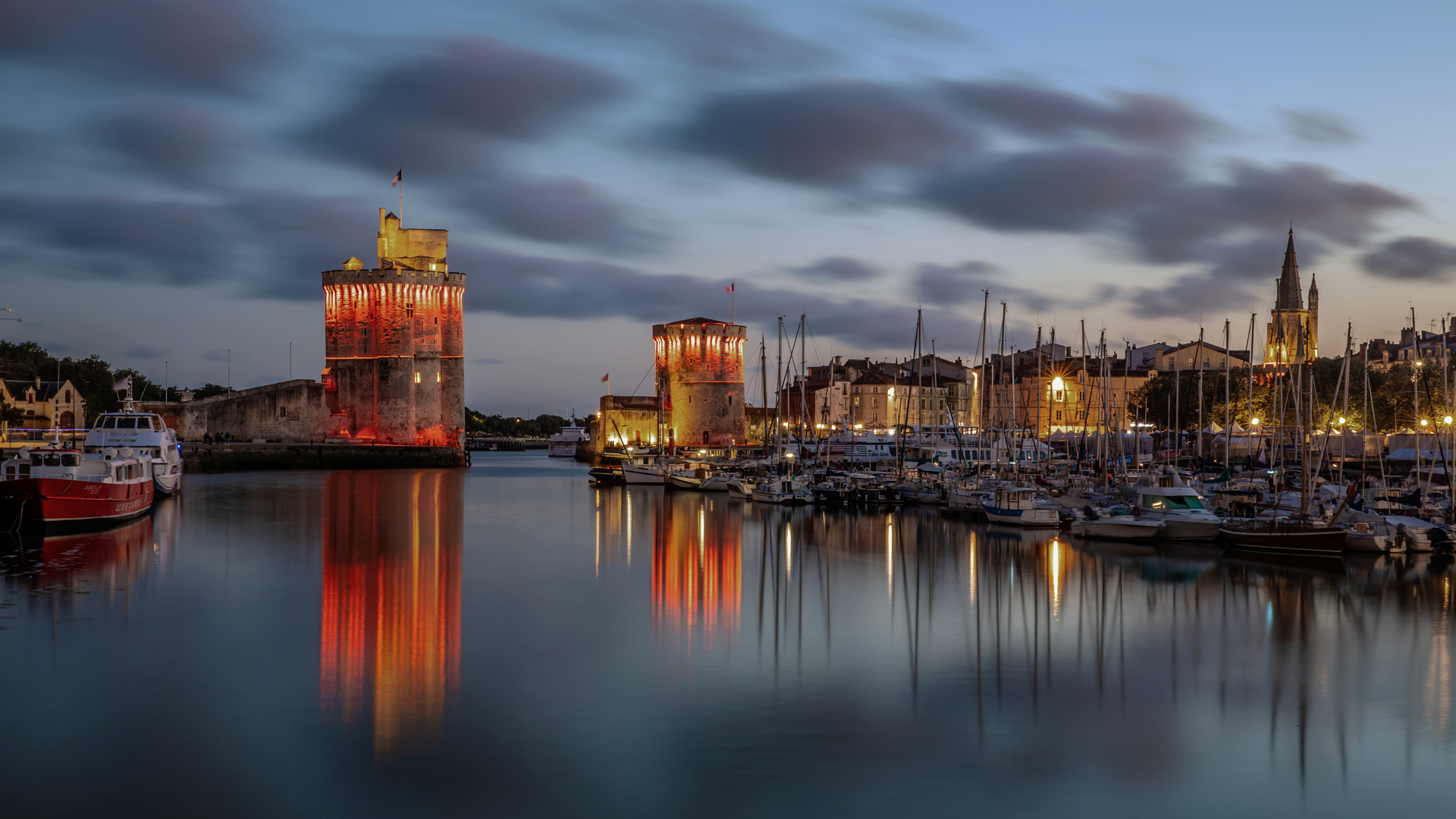 La Rochelle - Alter Hafen nach Sonnenuntergang