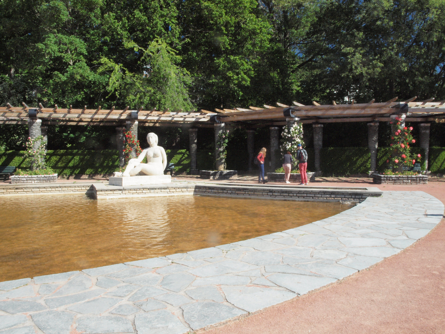 la roseraie du parc de la tete d'or  à Lyon